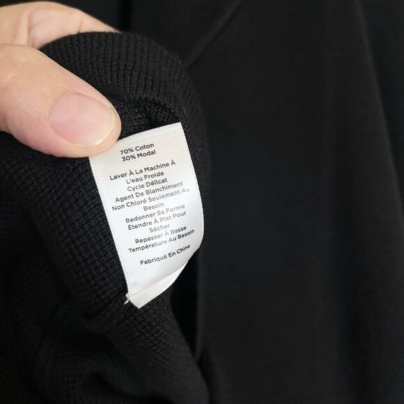 Talbots Womens Black Cardigan Blazer Long Pockets Cotton Modal‎ XL NWT - Picture 5 of 9